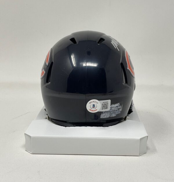 Mike Singletary Autographed Chicago Bears Mini Helmet Beckett - Image 5