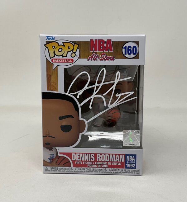 Dennis Rodman Autographed Detroit Pistons Funko Pop Beckett