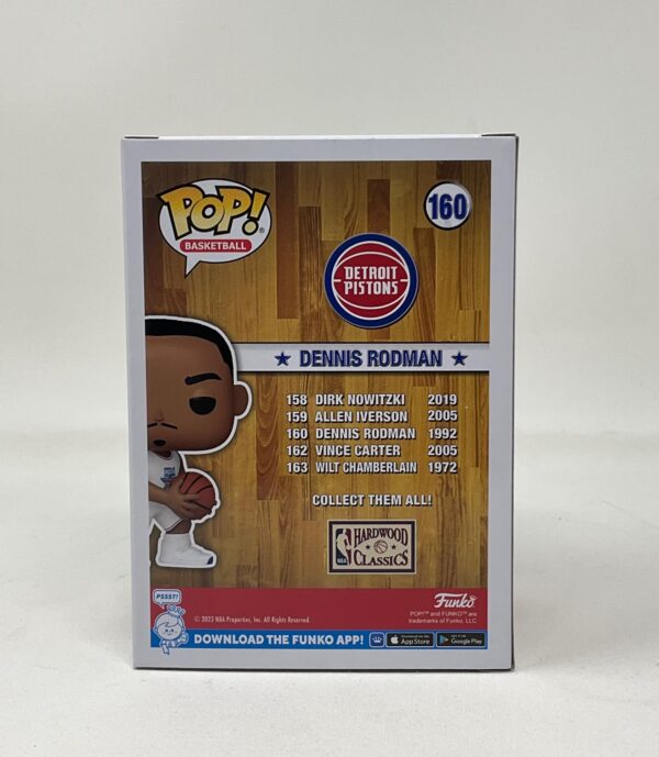 Dennis Rodman Autographed Detroit Pistons Funko Pop Beckett - Image 4