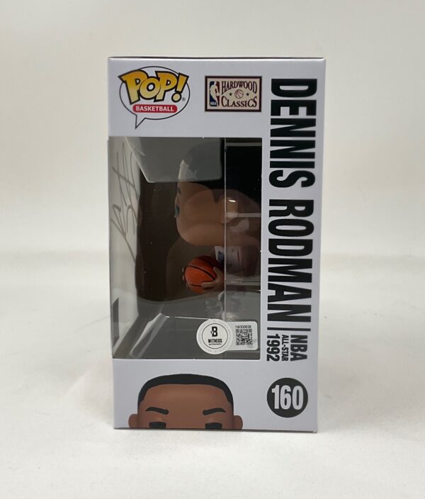 Dennis Rodman Autographed Detroit Pistons Funko Pop Beckett - Image 5