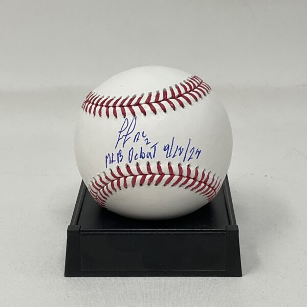 Luisangel Acuna Autographed New York Mets MLB Debut ROML Baseball JSA COA