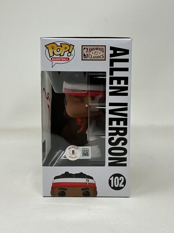 Allen Iverson Autographed Philadelphia 76ers Funko Pop #102 Beckett - Image 5