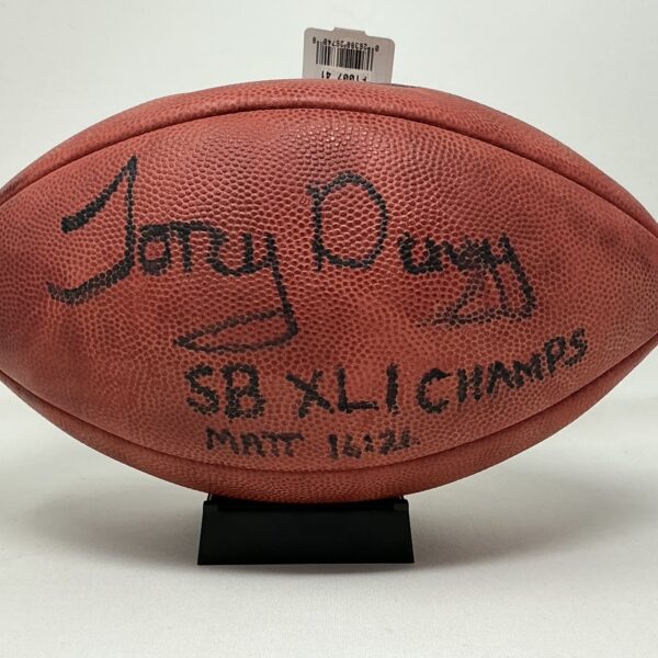 Tony Dungy Autographed Indianapolis Colts Authentic Duke NFL Super Bowl XLI Game Ball JSA COA - Image 2