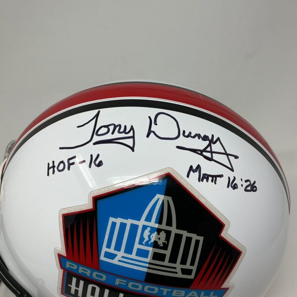 Tony Dungy Autographed Indianapolis Colts Authentic Full Size Hall of Fame Helmet JSA COA - Image 2