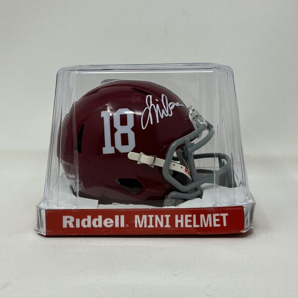 Jalen Milroe Autographed Alabama Crimson Tide College Mini Helmet Beckett