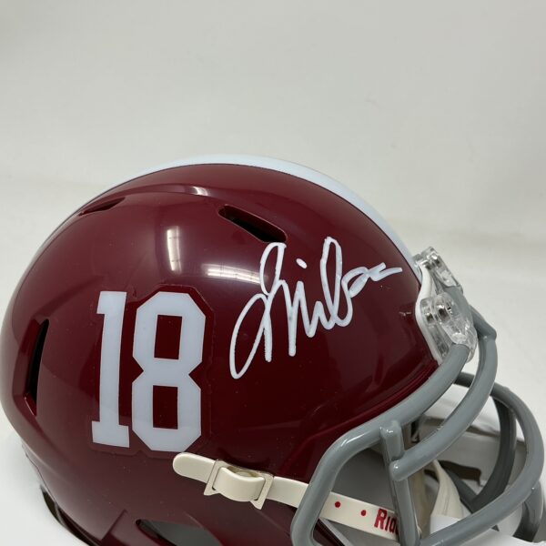 Jalen Milroe Autographed Alabama Crimson Tide College Mini Helmet Beckett - Image 3