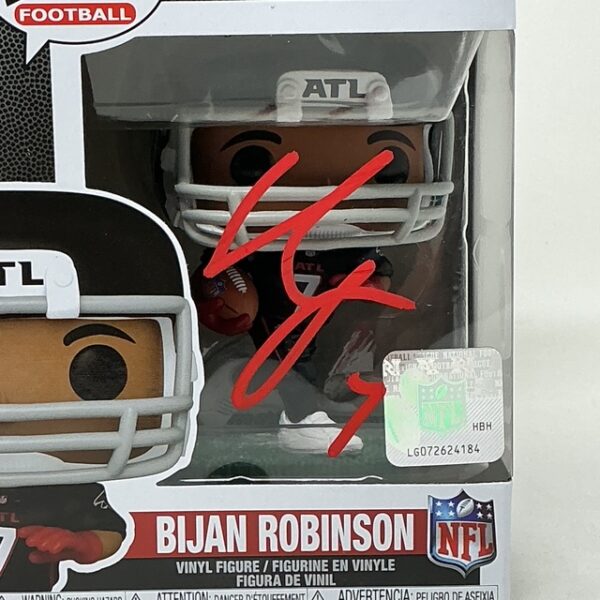 Bijan Robinson Autographed Atlanta Falcons Funko Pop #301 Beckett - Image 2