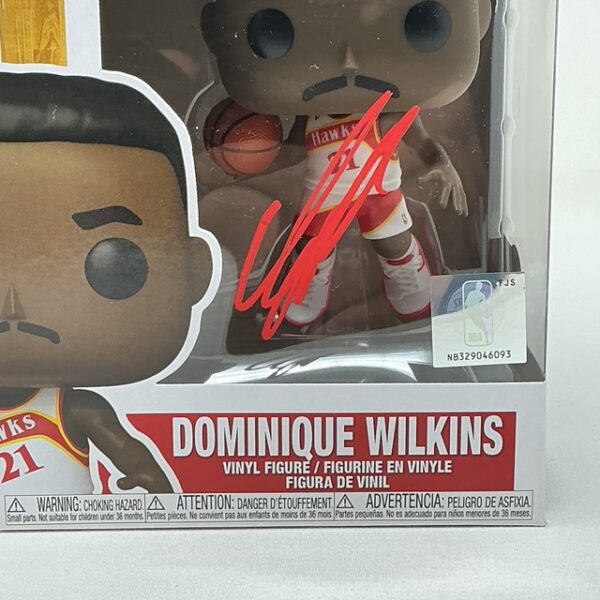 Dominique Wilkins Autographed Atlanta Hawks Funko Pop #104 Beckett - Image 2