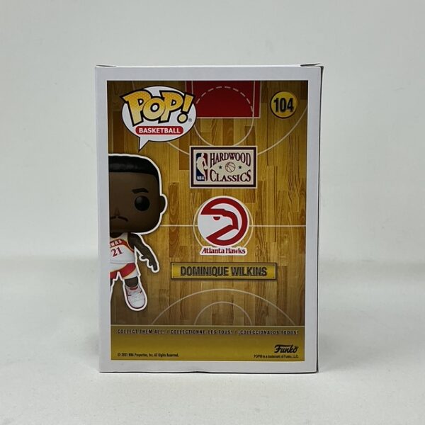 Dominique Wilkins Autographed Atlanta Hawks Funko Pop #104 Beckett - Image 4