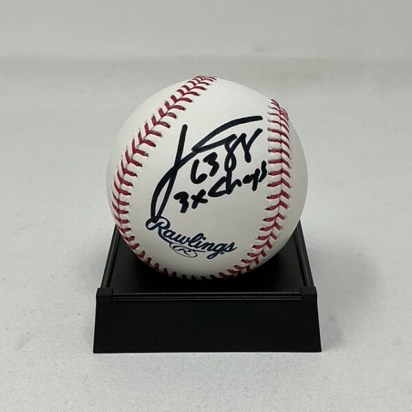Joe Andruzzi Autographed NFL New England Patriots 3X Champs ROML Baseball JSA COA