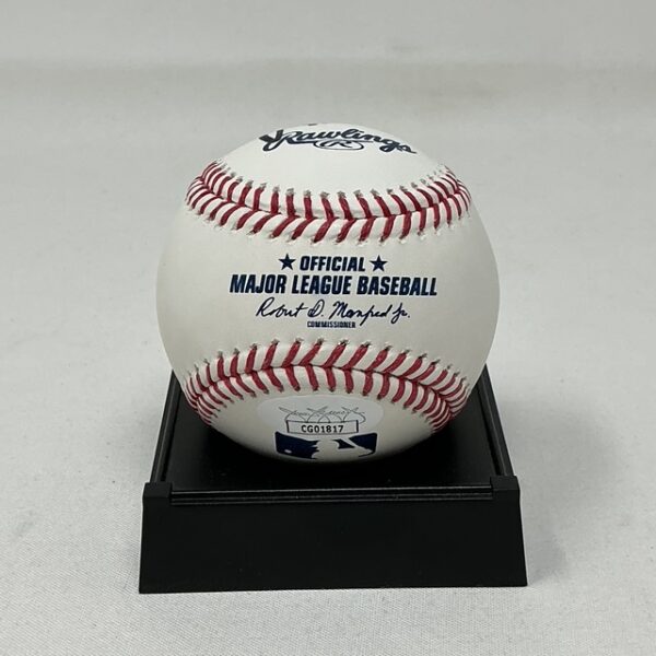 Joe Andruzzi Autographed NFL New England Patriots 3X Champs ROML Baseball JSA COA - Image 2