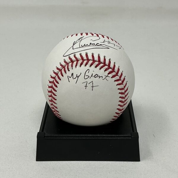 Gheorghe Muresan Autographed NBA Washington Bullets My Giant ROML Baseball JSA COA - Image 2