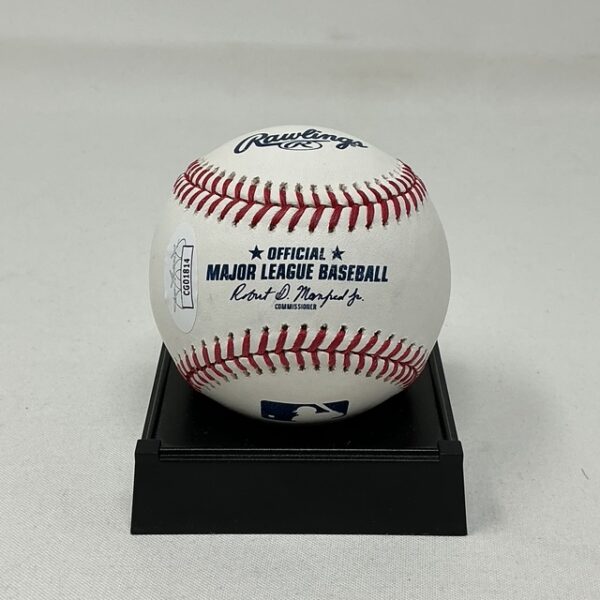 Gheorghe Muresan Autographed NBA Washington Bullets My Giant ROML Baseball JSA COA - Image 3