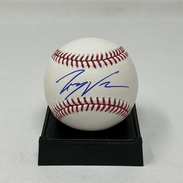 Ralphy Velazquez Autographed Cleveland Guardians ROML Baseball JSA COA