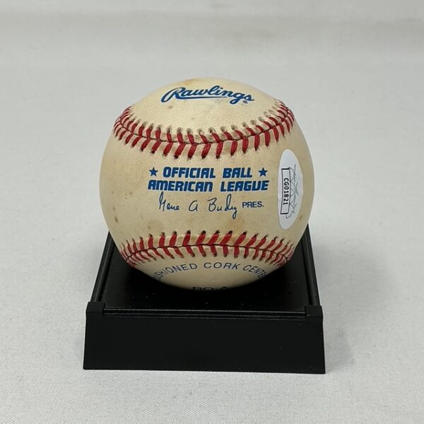Lenny Moore Autographed NFL Baltimore Colts HOF 75 OAL Baseball JSA COA - Image 2