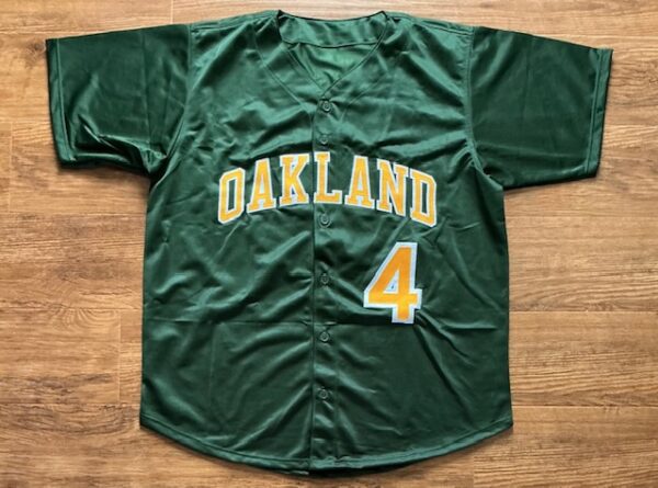Miguel Tejada Autographed Oakland Athletics 2002 MVP Pro Style Jersey JSA - Image 3