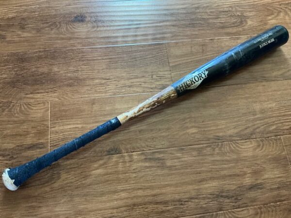 Justice Bigbie Autographed Detroit Tigers Prospect 2025 Game Used Cracked Bat