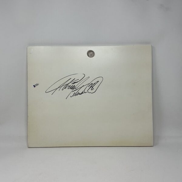 Adrian Peterson Autographed Minnesota Vikings 16 3/4 X 1/2 X 13 3/4 Wood Display Top Beckett