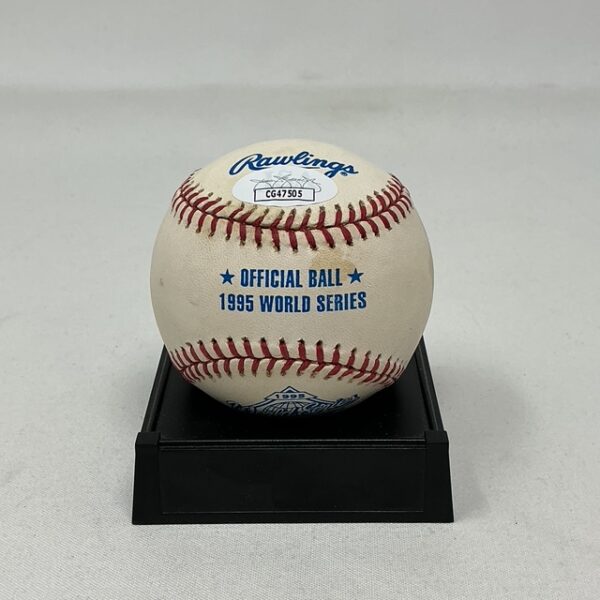 Javy Lopez Autographed Atlanta Braves 1995 World Series ROML Baseball JSA COA - Image 4