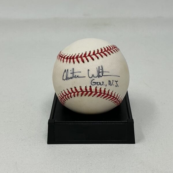 Christine Todd Whitman Autographed New Jersey Governor Political OAL Baseball JSA COA