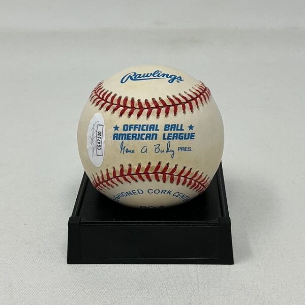 Mario Cuomo Autographed New York Governor OAL Baseball JSA COA - Image 2