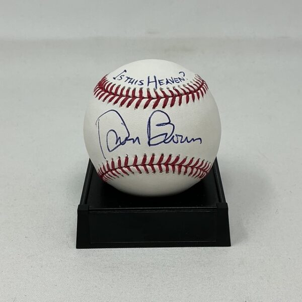 Dwier Brown Autographed John Kinsella Field of Dreams Is This Heaven? ROML Baseball JSA COA