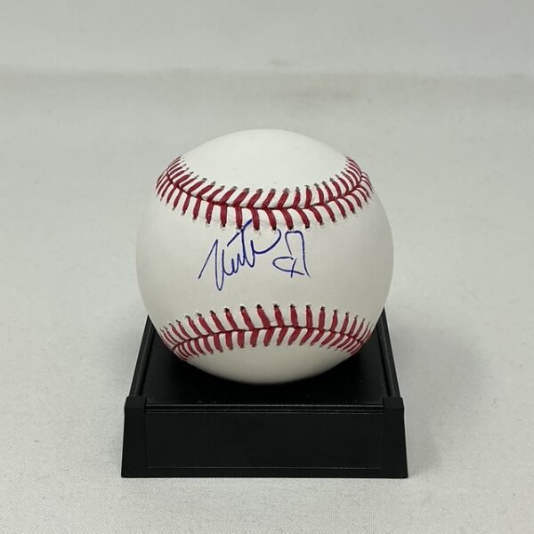 Natalya Autographed WWE SmackDown Wrestling Champion ROML Baseball JSA COA