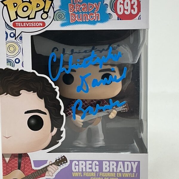 Christopher Daniel Barnes Autographed Greg Brady The Brady Bunch #693 Funko Pop JSA - Image 2