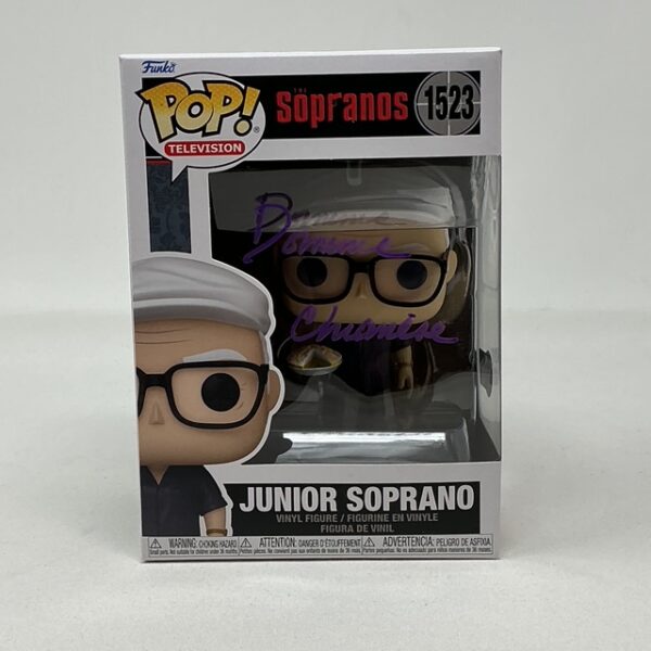 Dominic Chianese Autographed Junior Soprano The Sopranos #1523 Funko Pop Beckett