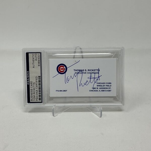 Thomas S. Ricketts Autographed Chicago Cubs Chairman Business Card PSA Slabbed - Image 2