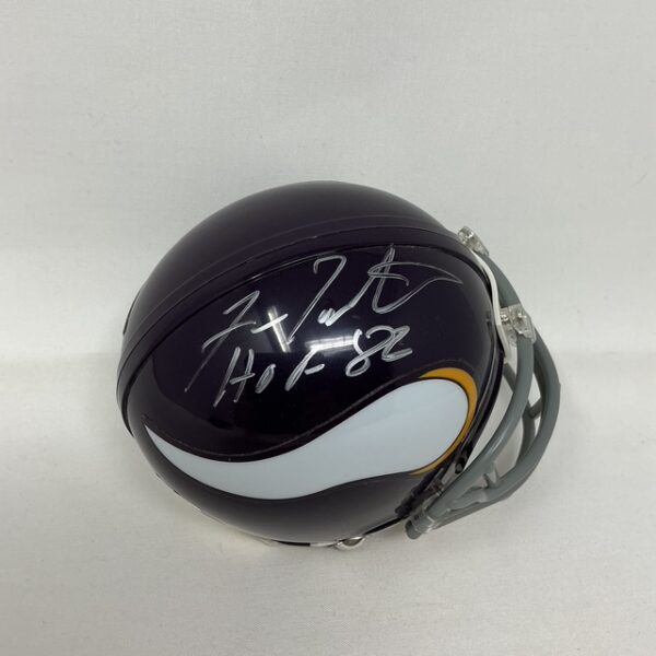 Fran Tarkenton Autographed Minnesota Vikings HOF 86 Mini Helmet JSA COA - Image 2