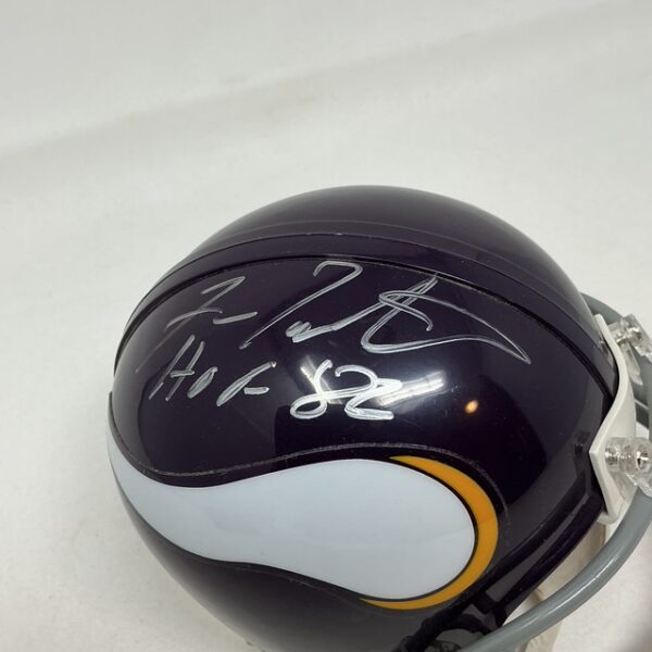 Fran Tarkenton Autographed Minnesota Vikings HOF 86 Mini Helmet JSA COA - Image 3