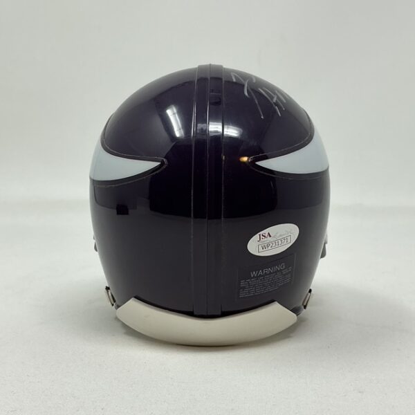 Fran Tarkenton Autographed Minnesota Vikings HOF 86 Mini Helmet JSA COA - Image 5