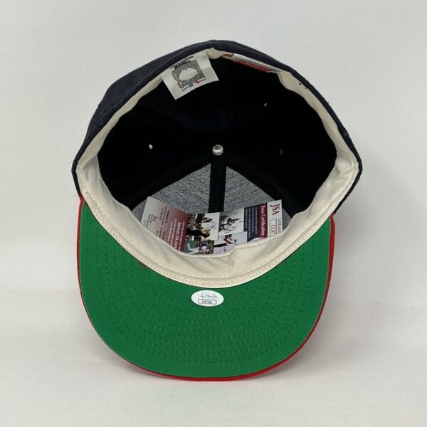 Eddie Mathews Autographed Milwaukee Braves HOF 78 512 HR Cooperstown Collection Hat JSA COA - Image 3