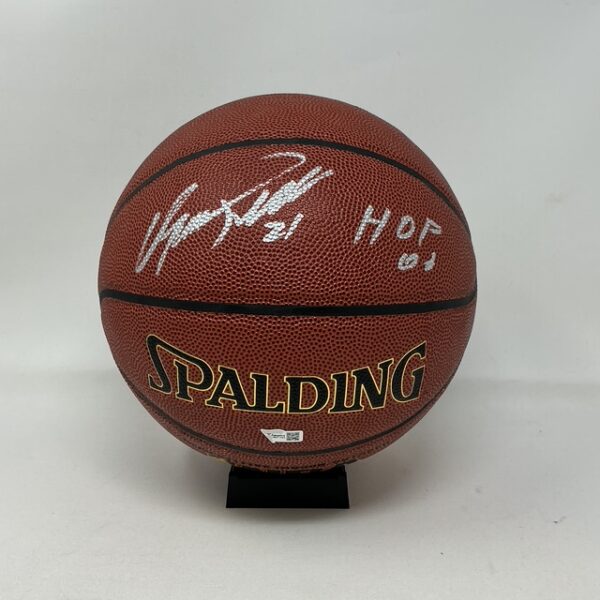 Dominique Wilkins Autographed Atlanta Hawks HOF 06 NBA Spalding Basketball Fanatics