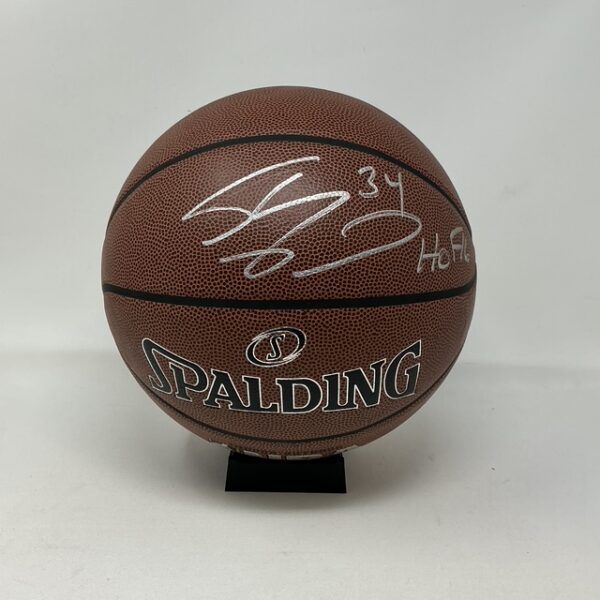 Shaquille O'Neal Autographed Los Angeles Lakers HOF 16 NBA Spalding Basketball Beckett