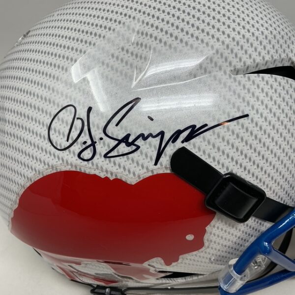 OJ Simpson Autographed Buffalo Bills Authentic  Full Size Hydro Dipped Schutt Helmet JSA COA - Image 2
