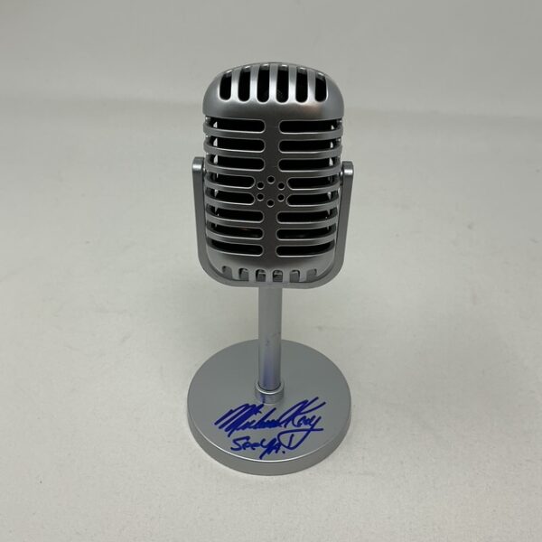 Michael Kay Autographed New York Yankees YES ESPN Broadcaster Novelty Microphone JSA COA - Image 2