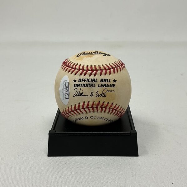 Johnny Bench Autographed Cincinnati Reds HOF 89 ONL Baseball JSA COA - Image 2