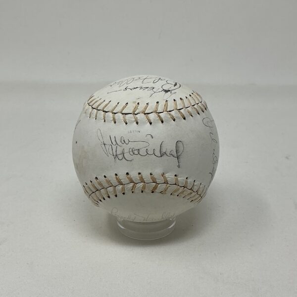 MLB Hall of Famers & Stars 10 Signatures Banks Martin Cepeda Worth Red Dot Softball JSA LOA
