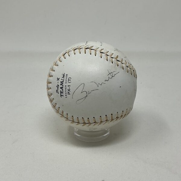 MLB Hall of Famers & Stars 10 Signatures Banks Martin Cepeda Worth Red Dot Softball JSA LOA - Image 2