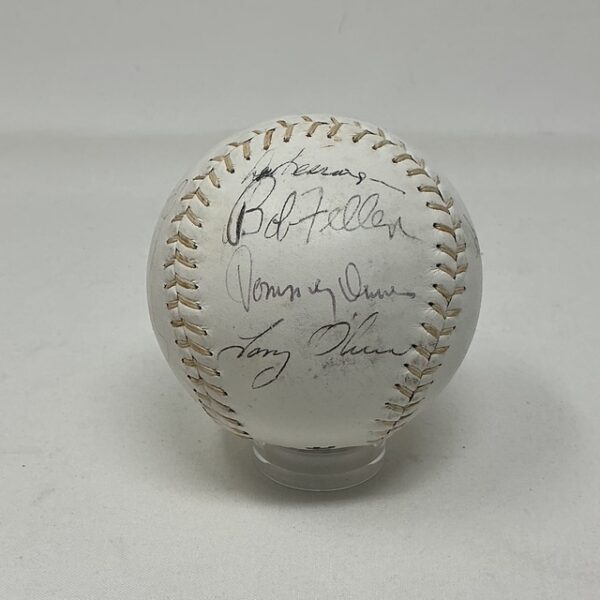 MLB Hall of Famers & Stars 10 Signatures Banks Martin Cepeda Worth Red Dot Softball JSA LOA - Image 5