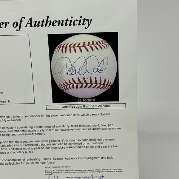 Derek Jeter Autographed New York Yankees ROML Baseball JSA LOA - Image 8