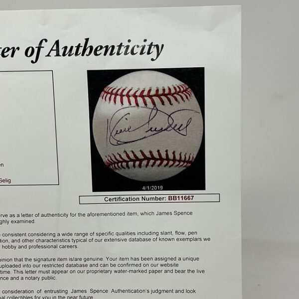 Kirby Puckett Autographed Minnesota Twins ROML Baseball JSA LOA - Image 8