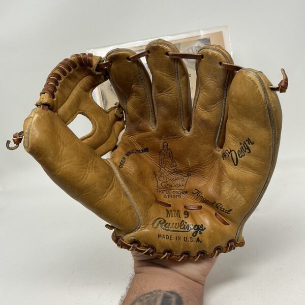 Vintage Mickey Mantle New York Yankees Rawlings MM9 Triple Crown Glove 1960s - Image 3