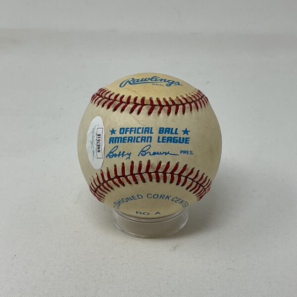 Catfish Hunter Autographed New York Yankees OAL Baseball JSA COA - Image 2
