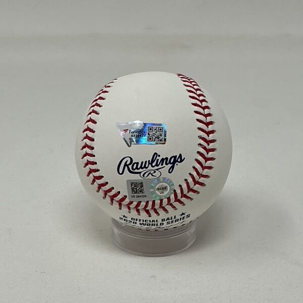 Randy Arozarena Autographed Tampa Bay Rays Record Post Season 2020 World Series Baseball Fanatics - Image 3