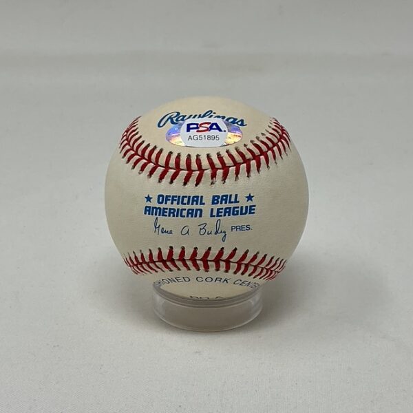 David Wells Autographed New York Yankees Perfect Game OAL Baseball PSA COA - Image 2