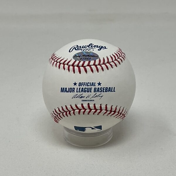 Tony Kubek Autographed New York Yankees Broadcaster Ford Frick Award ROML Baseball Leaf COA - Image 2