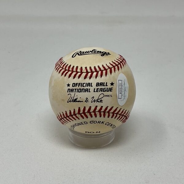 Ernie Banks Autographed Chicago Cubs ONL Baseball JSA COA - Image 2